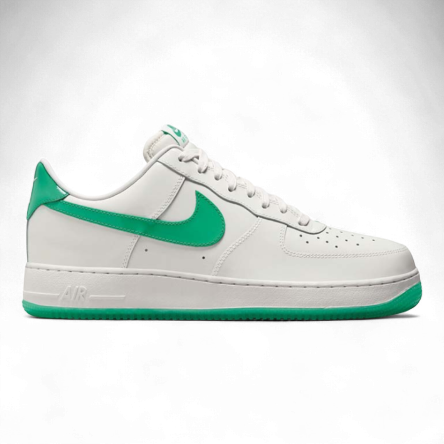 Nike Air Force 1 Low '07 Patent Platinum Tint Stadium Green