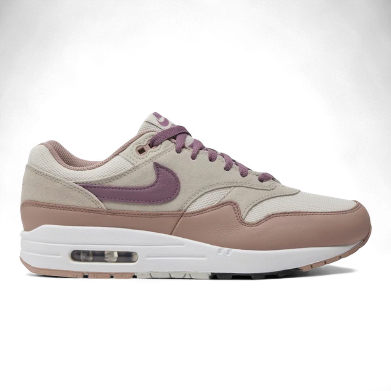 Nike Air Max 1 Sc In Light Off-White, Violet, And Powder Grey