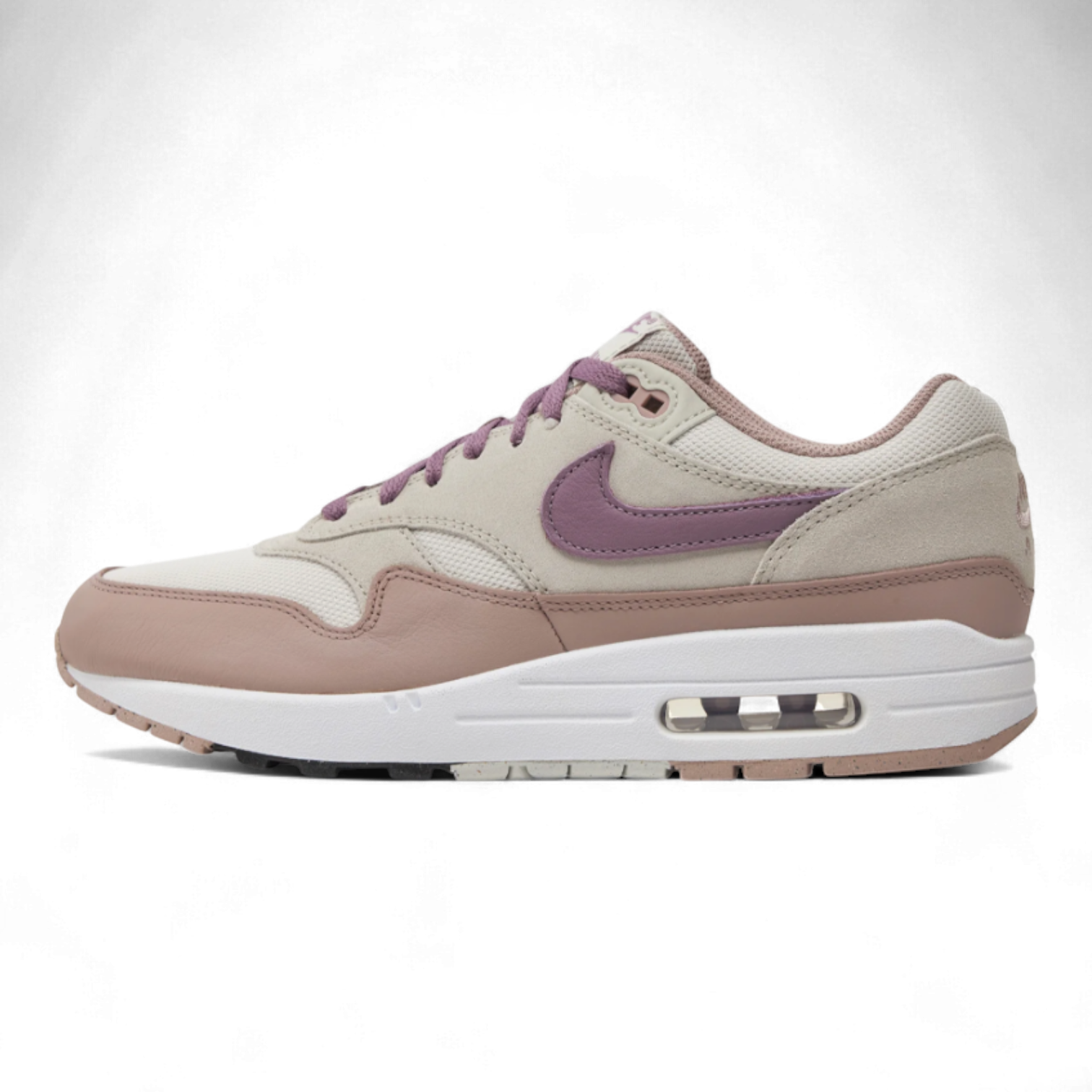 Nike Air Max 1 Sc In Light Off-White, Violet, And Powder Grey