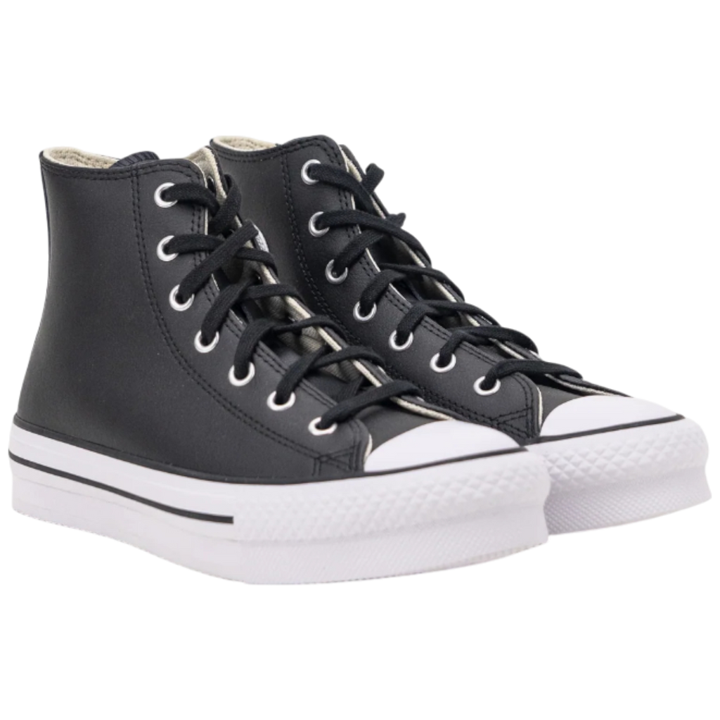 Converse Chuck Taylor All Star Eva Lift Hi Leather Black Natural Ivory