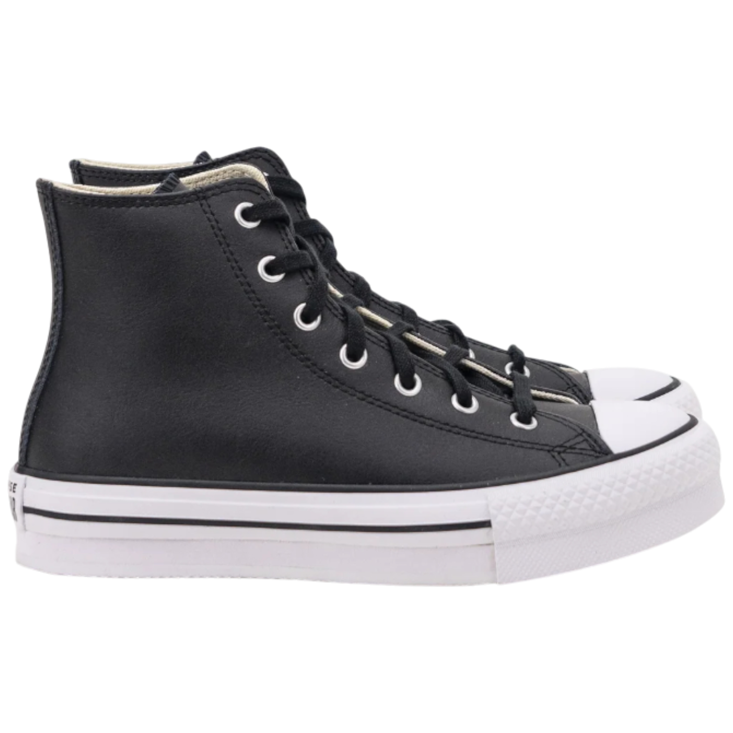 Converse Chuck Taylor All Star Eva Lift Hi Leather Black Natural Ivory