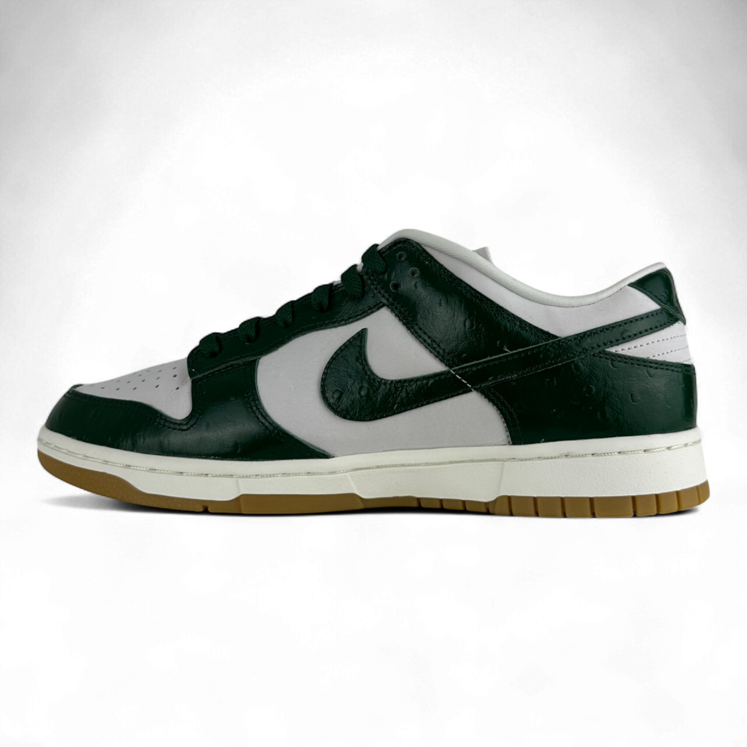 Nike Dunk Low Lx Ostrich-Textured Leather In River Green
