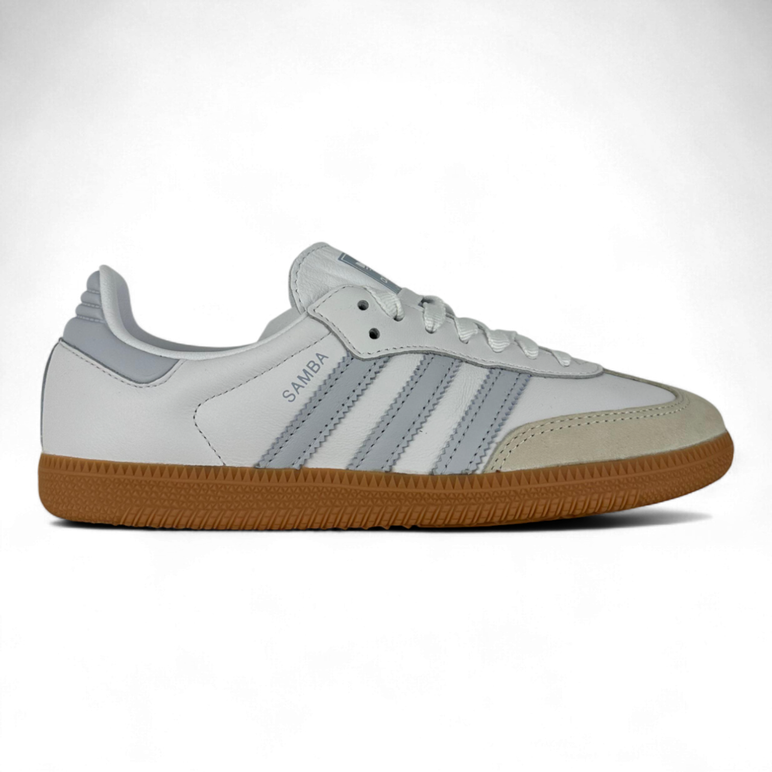 Adidas Samba Og In White Fade Blue And Carame