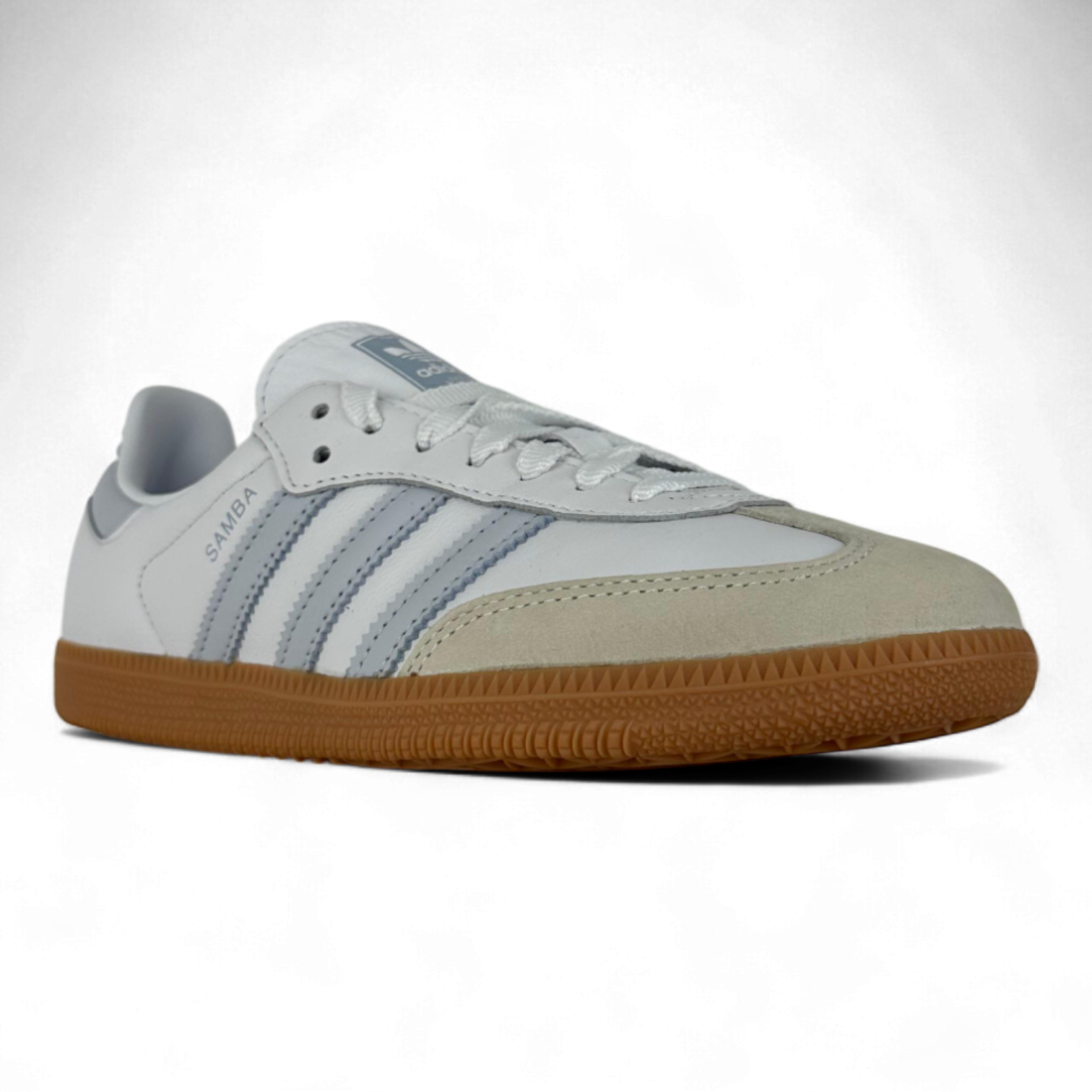 Adidas Samba Og In White Fade Blue And Carame