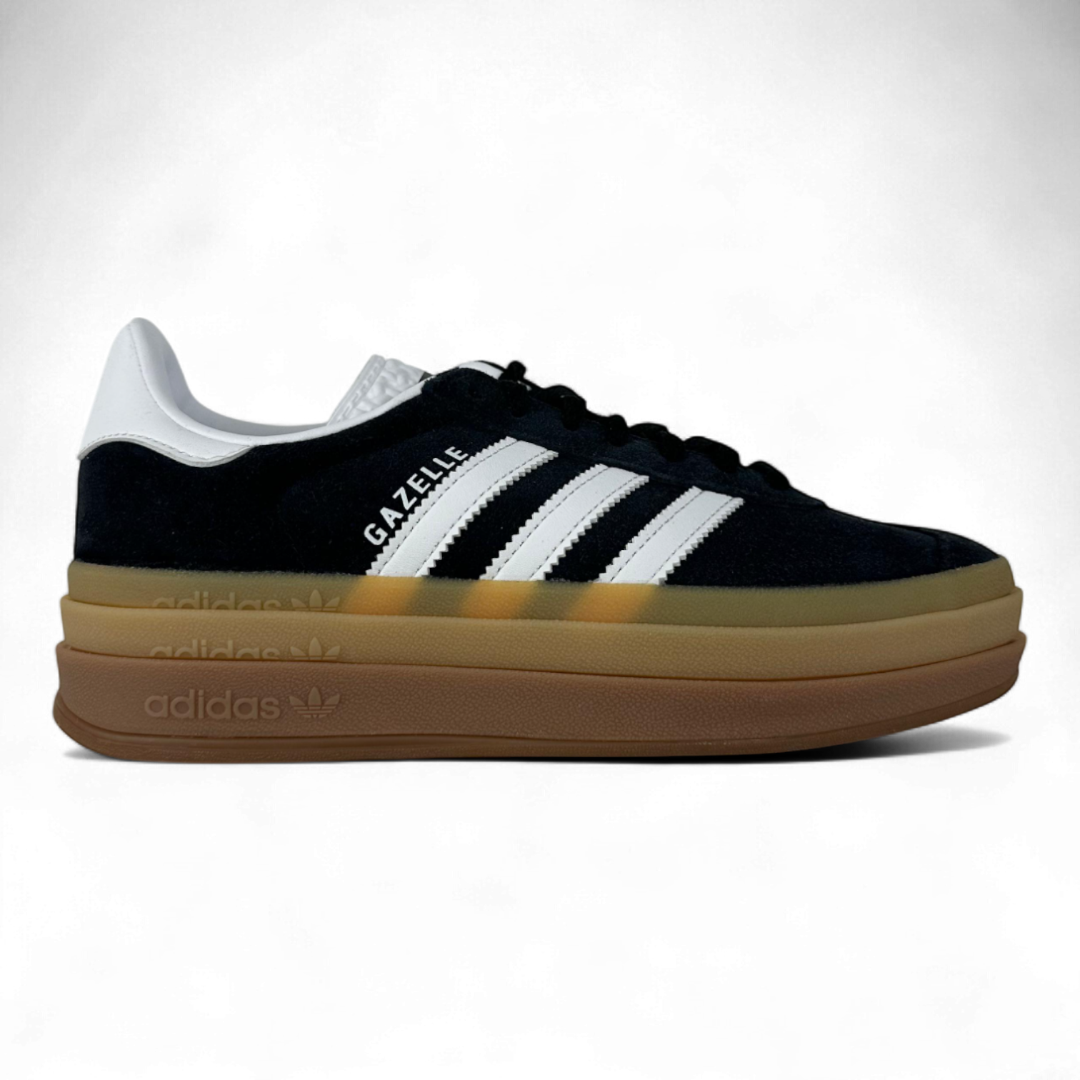 Adidas Gazelle Bold Black White Gum
